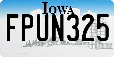 IA license plate FPUN325