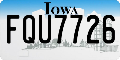 IA license plate FQU7726