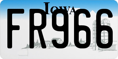 IA license plate FR966