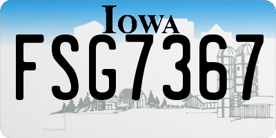 IA license plate FSG7367