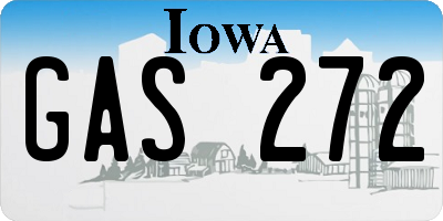 IA license plate GAS272