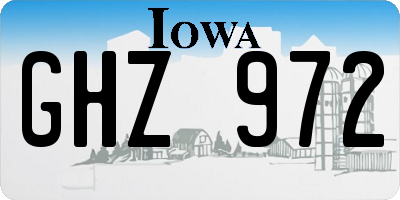 IA license plate GHZ972