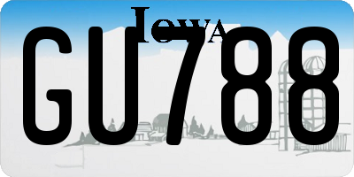 IA license plate GU788