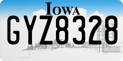 IA license plate GYZ8328