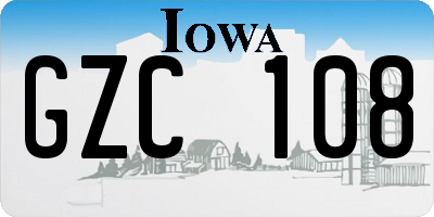 IA license plate GZC108