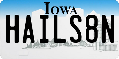 IA license plate HAILS8N