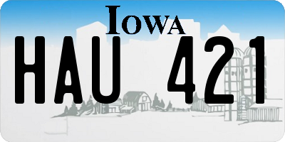 IA license plate HAU421