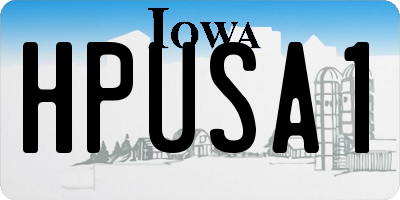 IA license plate HPUSA1