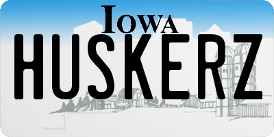 IA license plate HUSKERZ