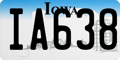 IA license plate IA638