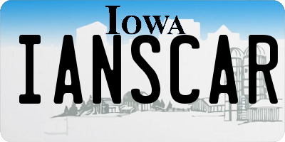 IA license plate IANSCAR