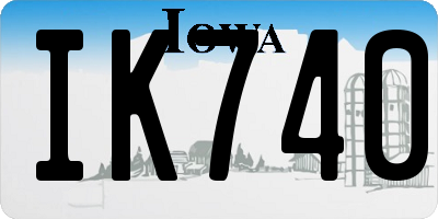 IA license plate IK740