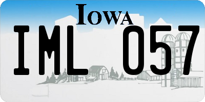 IA license plate IML057