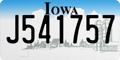 IA license plate J541757