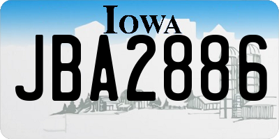 IA license plate JBA2886