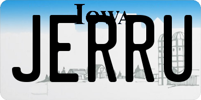 IA license plate JERRU