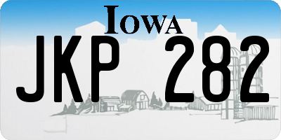 IA license plate JKP282