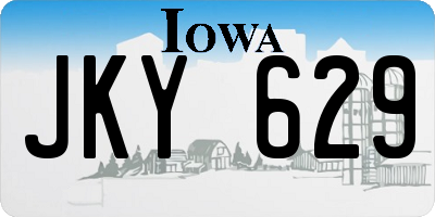 IA license plate JKY629