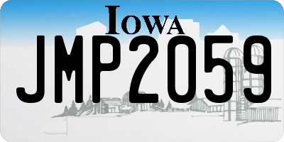 IA license plate JMP2059