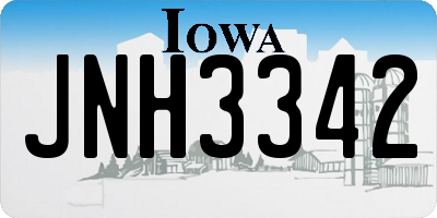 IA license plate JNH3342