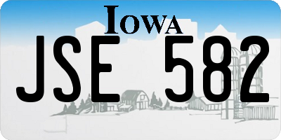 IA license plate JSE582