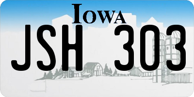 IA license plate JSH303