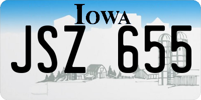 IA license plate JSZ655