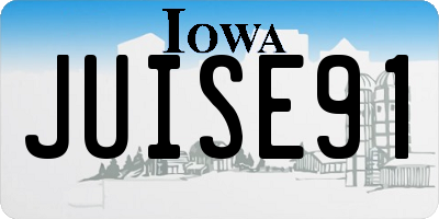 IA license plate JUISE91