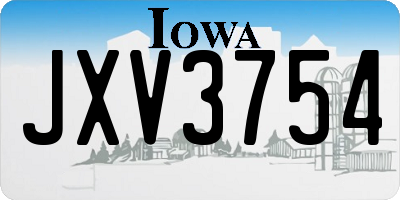 IA license plate JXV3754