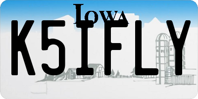 IA license plate K5IFLY