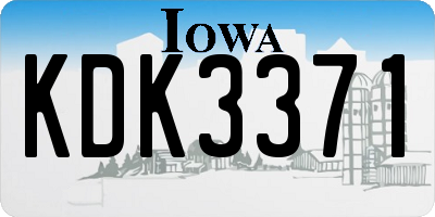 IA license plate KDK3371