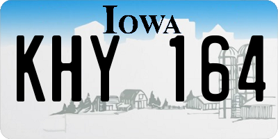 IA license plate KHY164