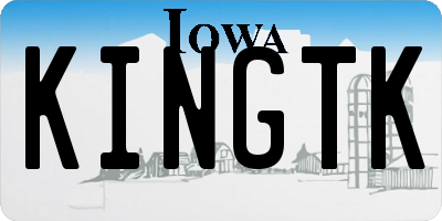 IA license plate KINGTK