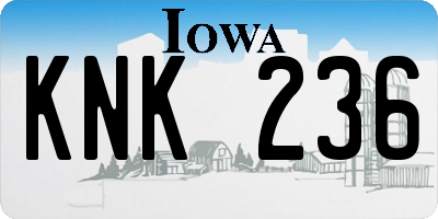 IA license plate KNK236