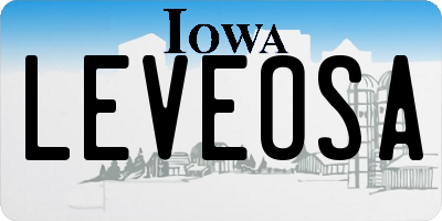 IA license plate LEVEOSA