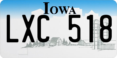 IA license plate LXC518