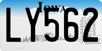 IA license plate LY562