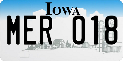 IA license plate MER018