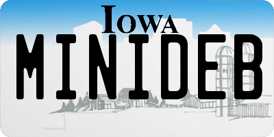 IA license plate MINIDEB