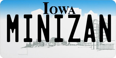 IA license plate MINIZAN