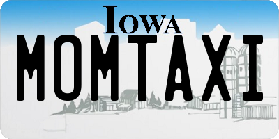 IA license plate MOMTAXI