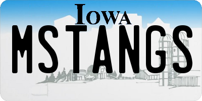 IA license plate MSTANGS