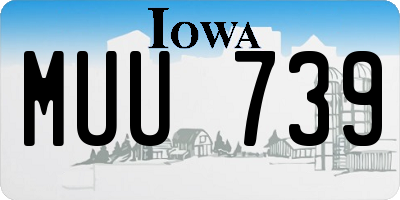 IA license plate MUU739