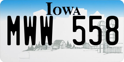 IA license plate MWW558