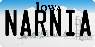 IA license plate NARNIA