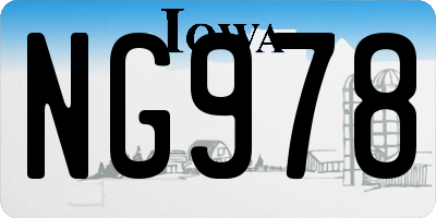 IA license plate NG978