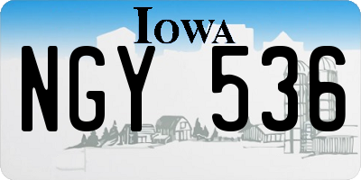 IA license plate NGY536