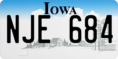 IA license plate NJE684