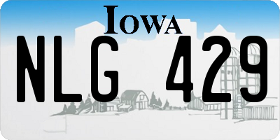 IA license plate NLG429