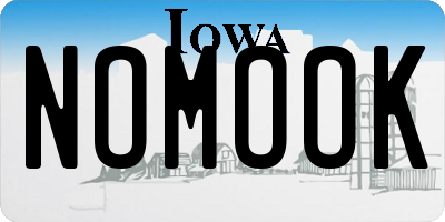 IA license plate NOMOOK